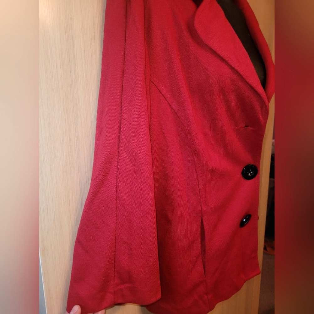 Notations Red Casual Jacket Size Medium - image 2